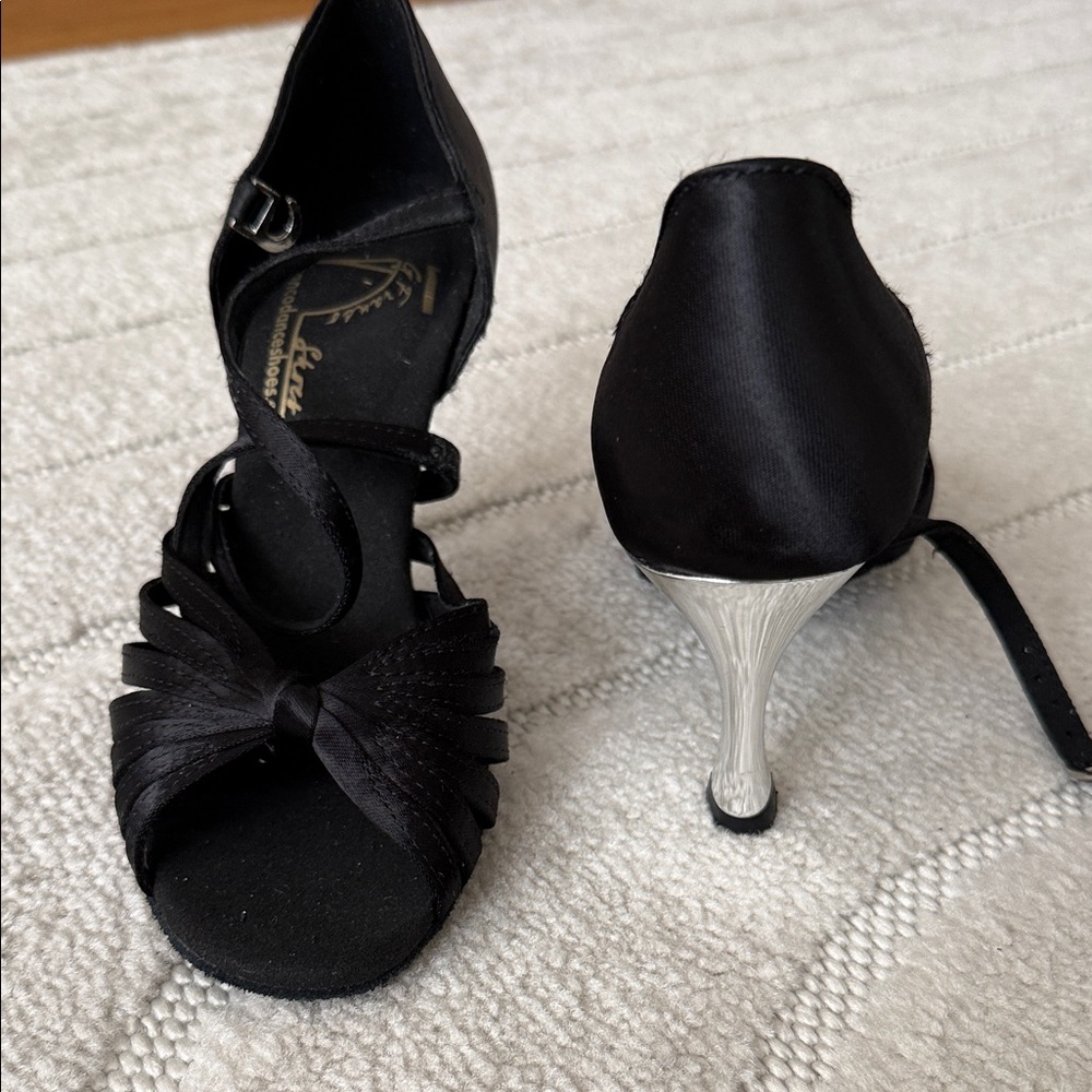 Dance shoes- Black and Silver Heels - Picture 3 of 5